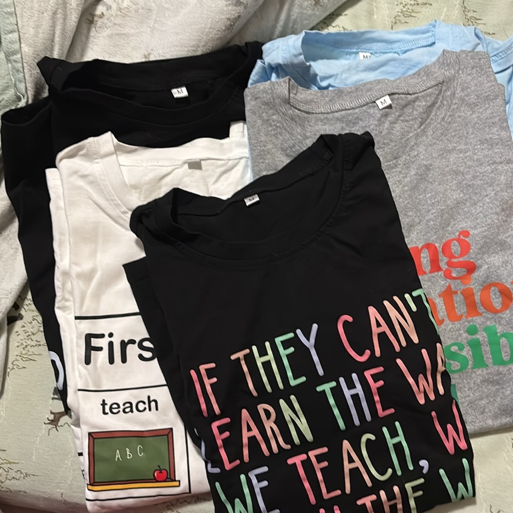 Set of 5 Special Education Teacher t-shirts